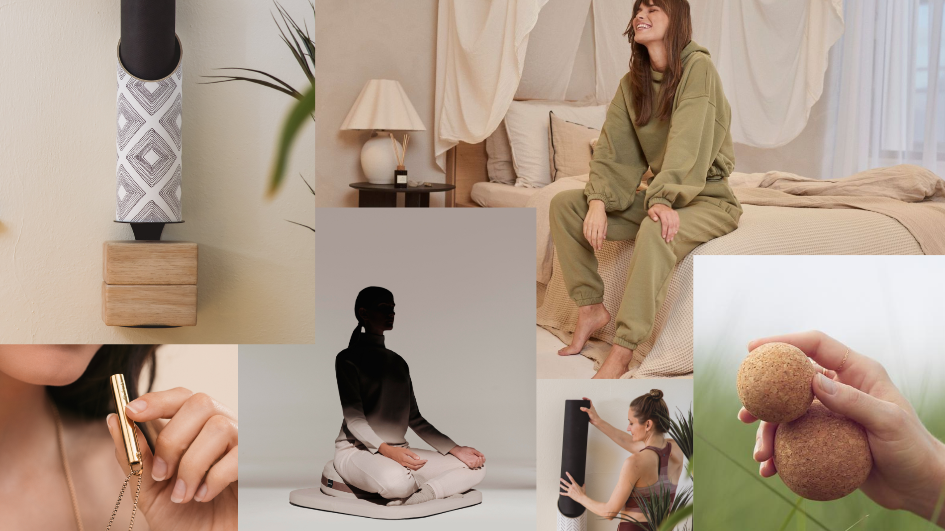 wellness design brands: Mache, Walden, Ananday, Lune Active, and Komuso
