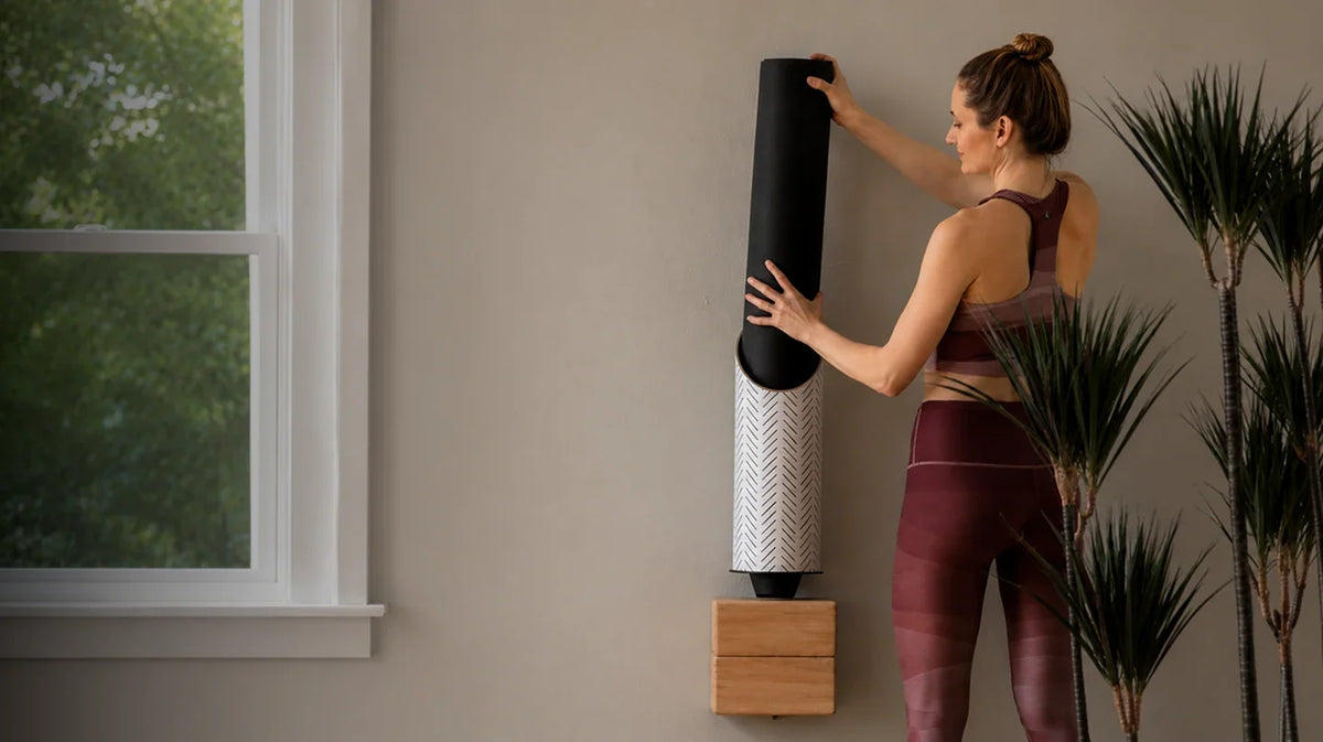 Mache yoga storage tube to keep your mat protected, organized, and ready to use without adding unnecessary clutter.