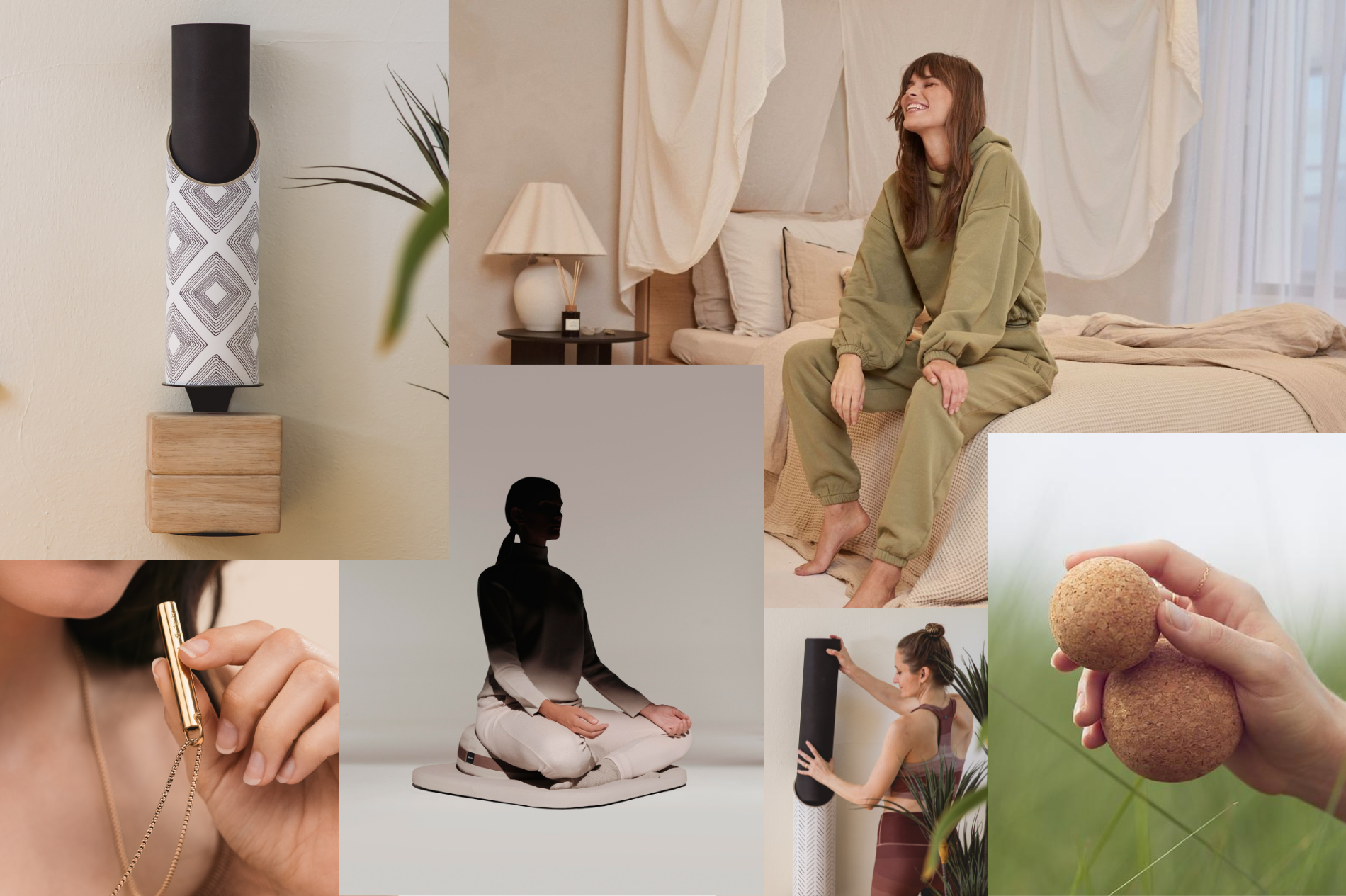 wellness design brands: Mache, Walden, Ananday, Lune Active, and Komuso