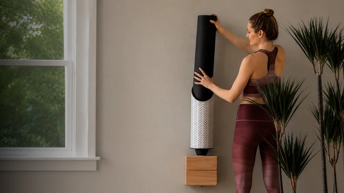 Mache yoga storage tube to keep your mat protected, organized, and ready to use without adding unnecessary clutter.