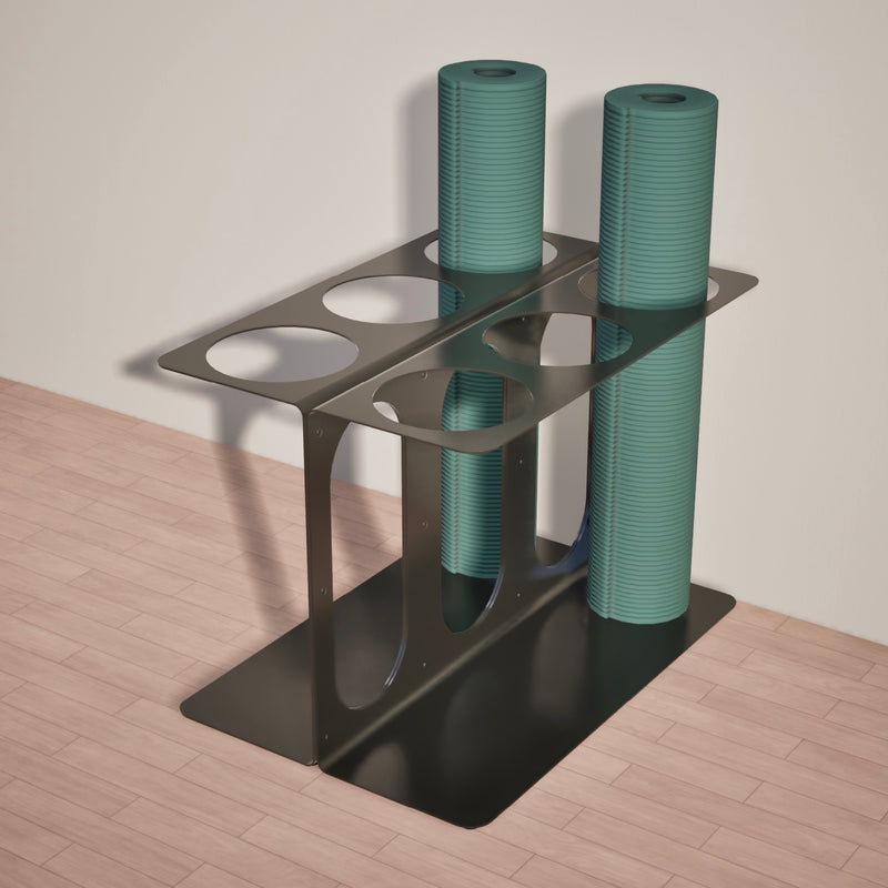 Yoga Mat Floor Stand | Holds 6 Mats/Rollers
