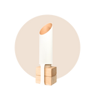 yoga mat tube in white with gold yoga block stand attachment