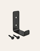 Yoke Hook matte black steel wall hook with mounting screws