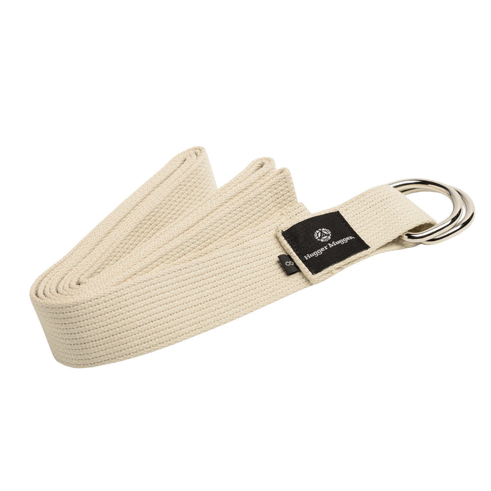 D Ring Cotton Yoga Strap natural cotton strap for yoga poses
