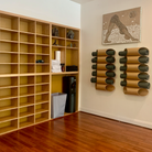 Yoga Shala custom yoga cubbie storage and Holey Cannolis